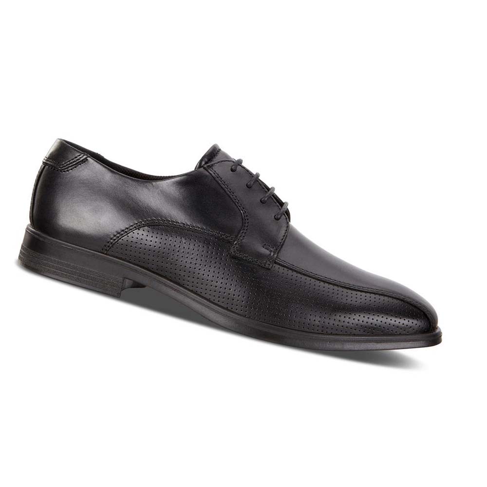 Men\'s Ecco Melbourne Dress Shoes Black | SG 520DFM